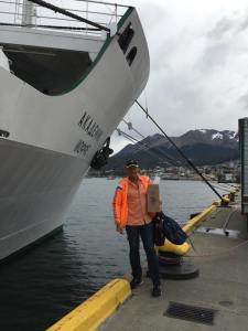 Arriving at the boat in Argentina on March 5, 2015