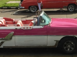 Close up of one of the classic cars in Cuba